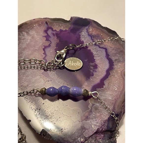 Akola Ethical and Sustainable Karabase Bead Necklace Uganda - Picture 2 of 5